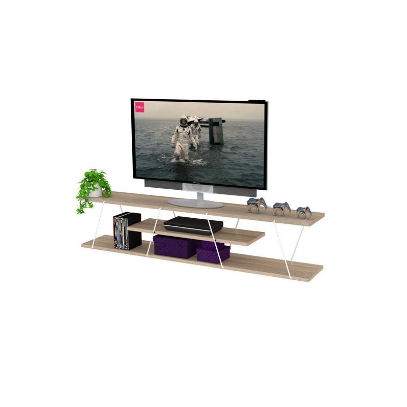 TV STAND WOODEN WITH METAL 143X32X31CM