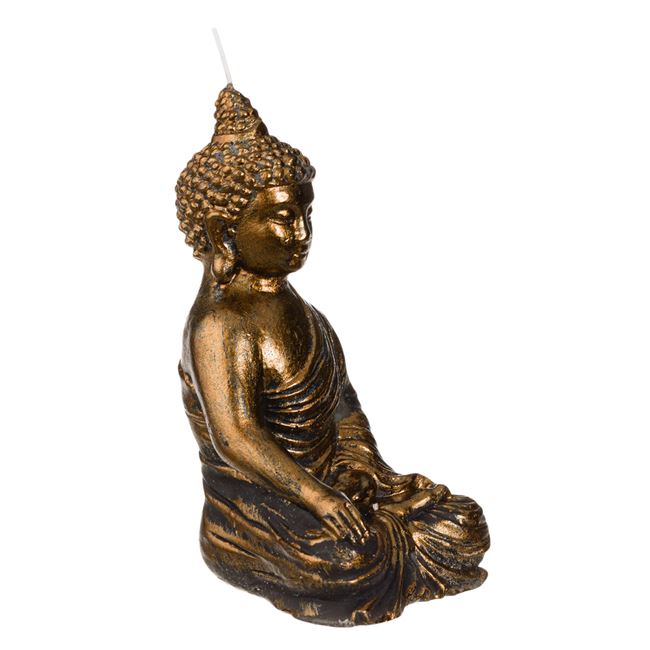 Κερί Διακοσμητικό 3D Βούδας Καθιστός Μπρονζέ 8x8x15 cm