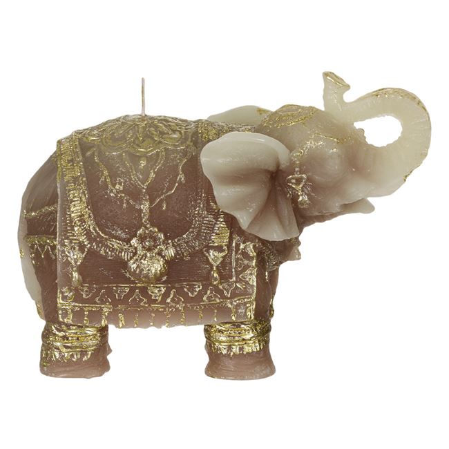 Κερί Διακοσμητικό 3D Ελέφαντας Χρυσά Κεντήματα 21x10x15 cm