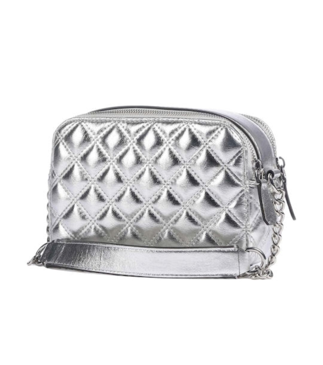 Guess Giully Camera Women's Bag Crossbody Silver