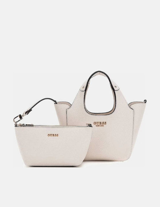 Guess Set women's bag tote handbag ecru