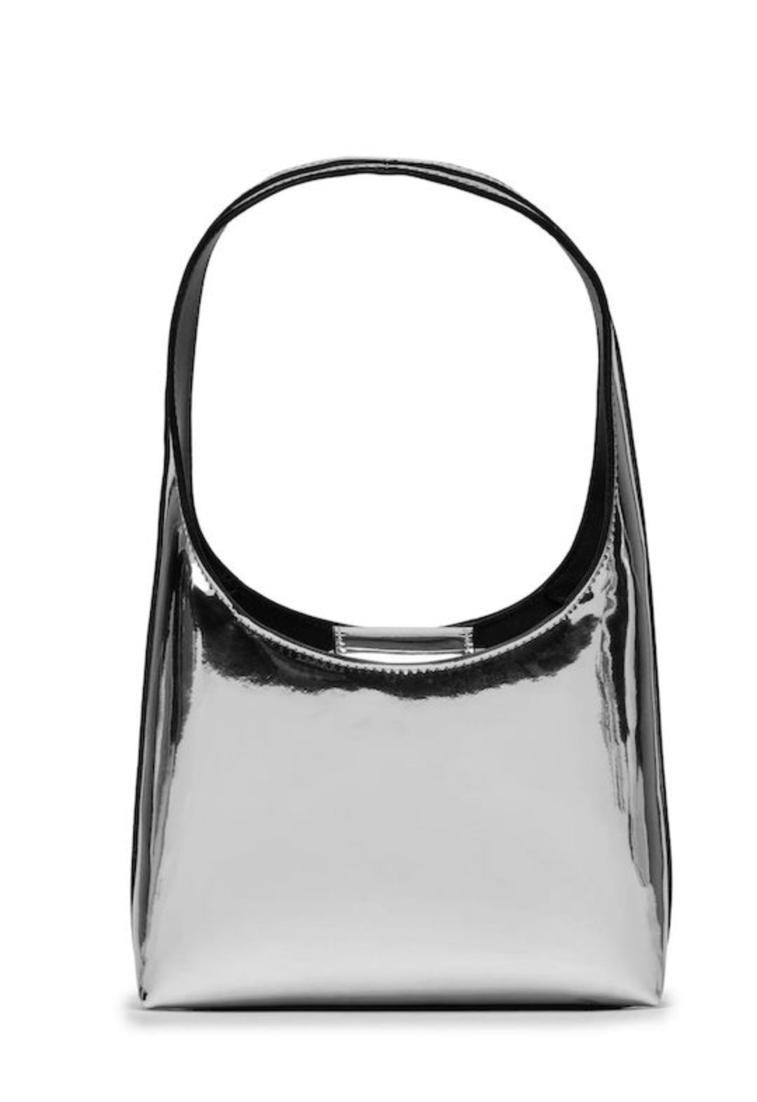 Calvin Klein Sculpted leather women's bag shoulder silver