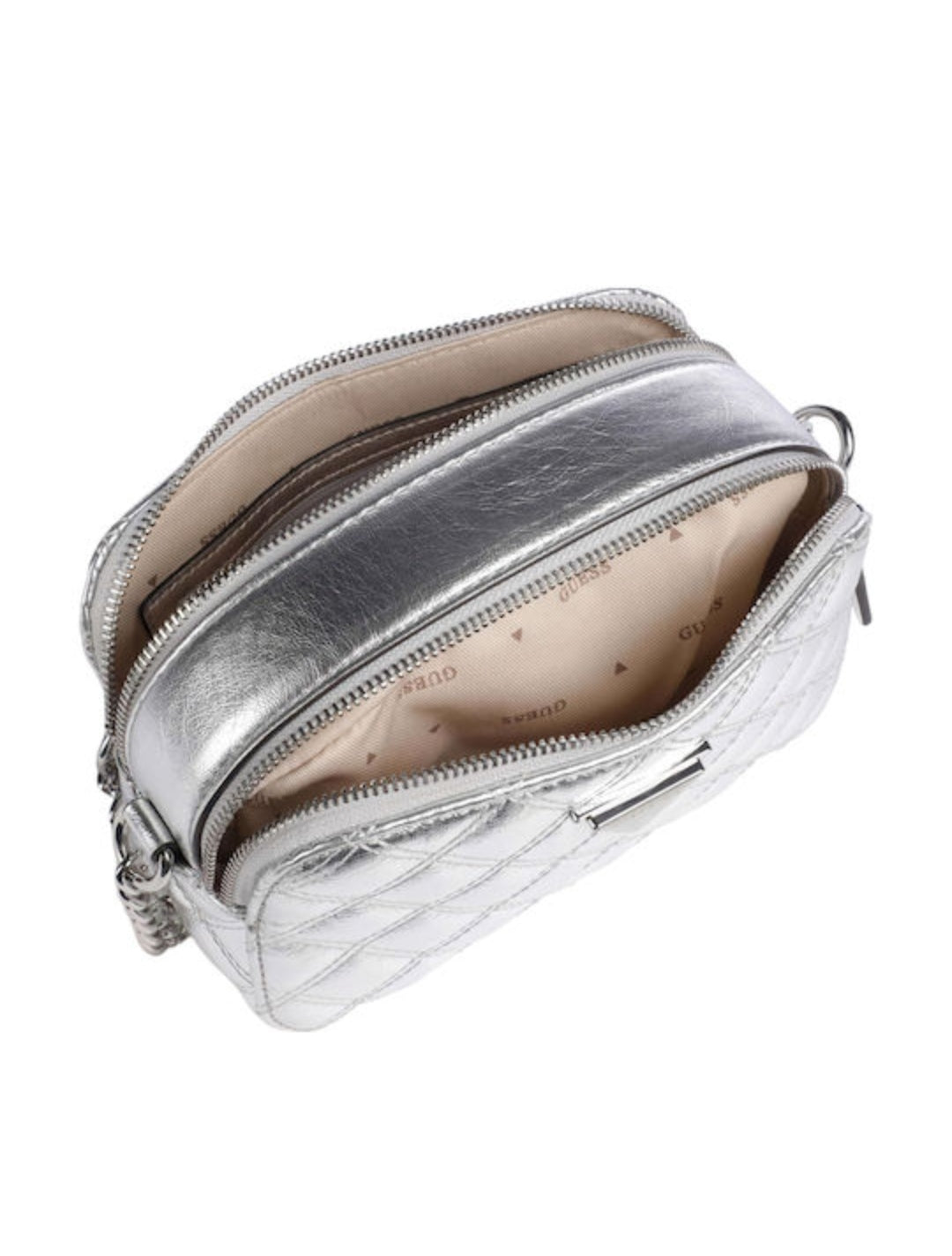 Guess Giully Camera Women's Bag Crossbody Silver