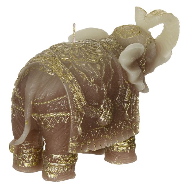 Κερί Διακοσμητικό 3D Ελέφαντας Χρυσά Κεντήματα 21x10x15 cm