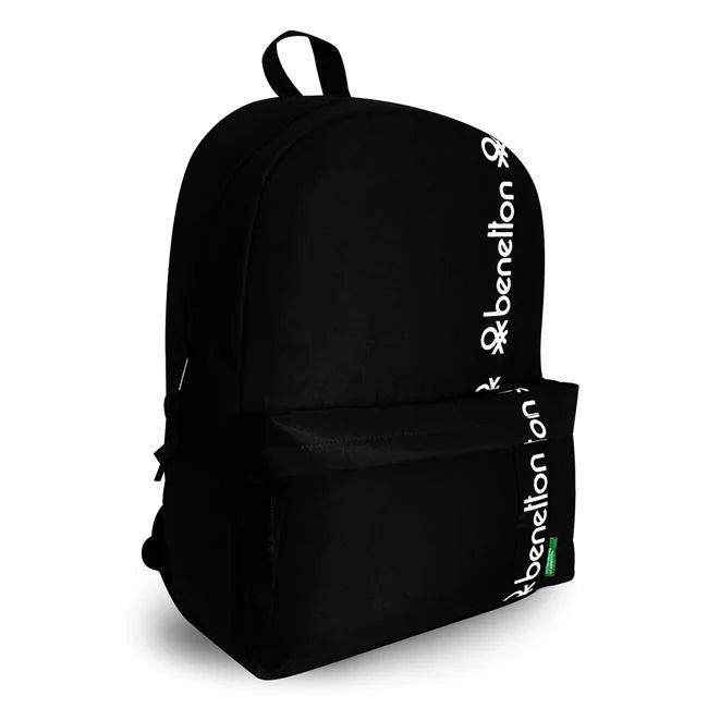 Σχολική Τσάντα - Σακίδιο Μαύρη Λευκά Γράμματα - Benetton