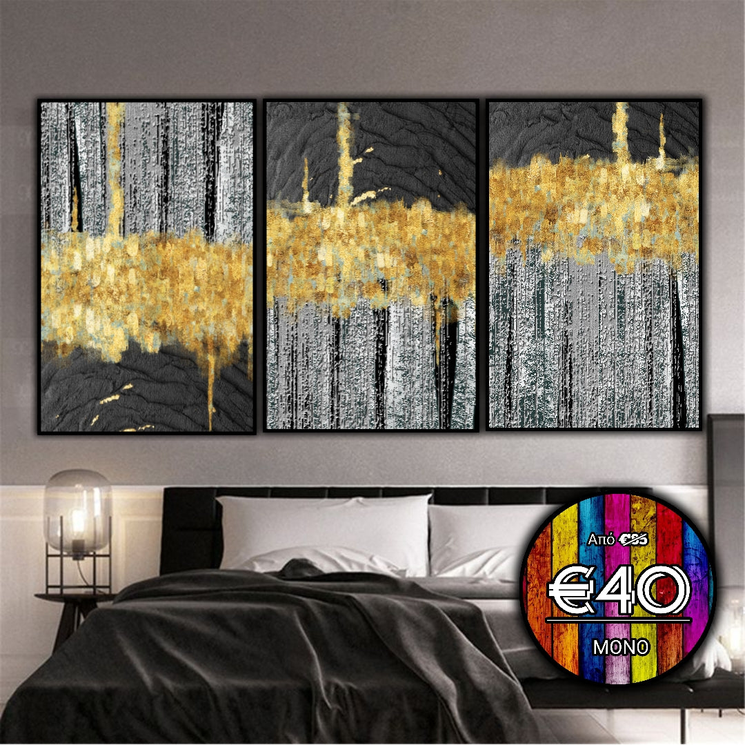 #134 Framed Canvas Wall Art 3 Piece Set – Avgousti Gallery