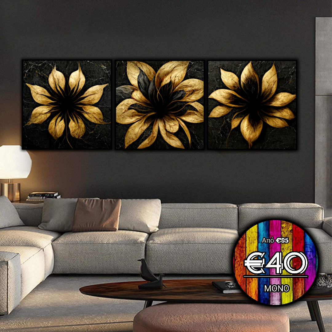 #135 Framed Canvas Wall Art 3 Piece Set – Avgousti Gallery
