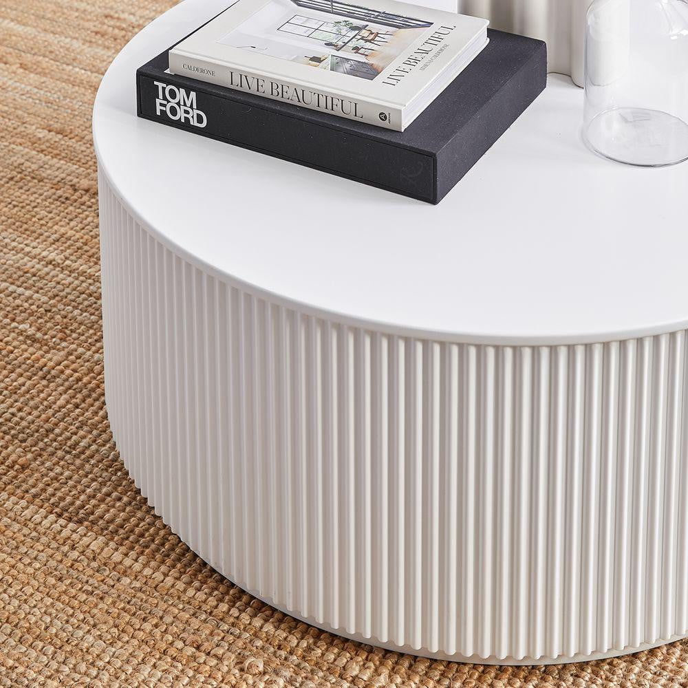 Nomad White Round Coffee Table