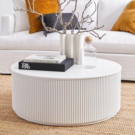 Nomad White Round Coffee Table