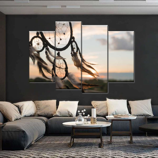 #80 Framed Canvas Wall Art 4 Piece Set
