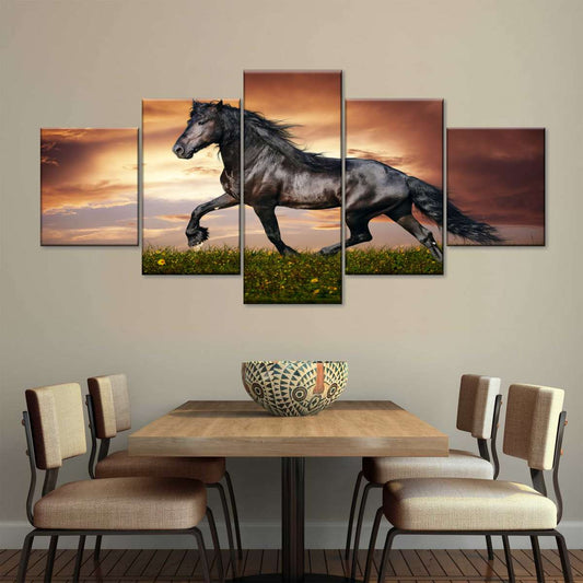 #88 Framed Canvas Wall Art 5 Piece Set