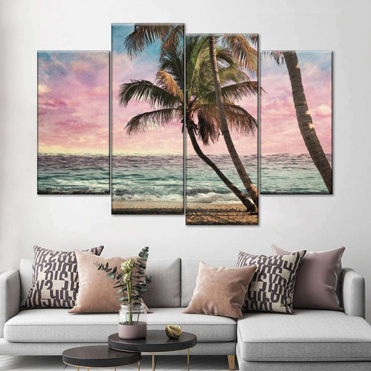 #78 Framed Canvas Wall Art 4 Piece Set