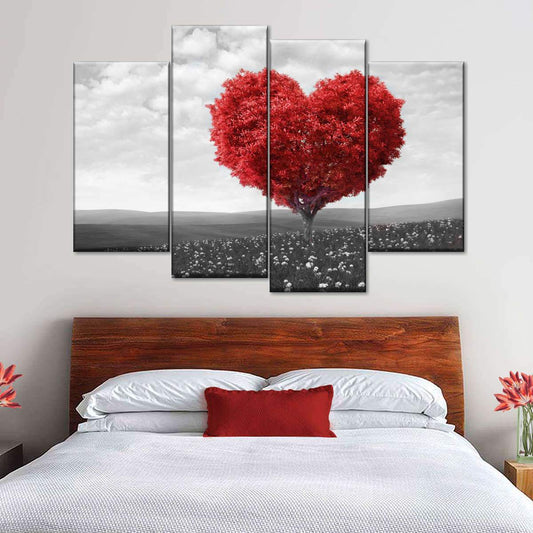 #82 Framed Canvas Wall Art 4 Piece Set