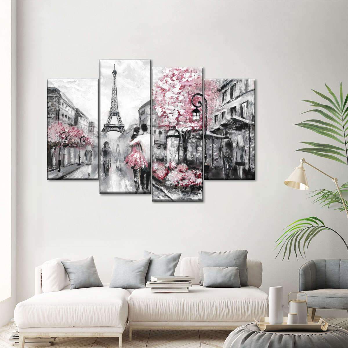 #81 Framed Canvas Wall Art 4 Piece Set – Avgousti Gallery
